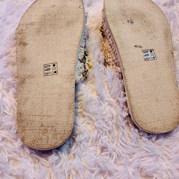 Free People Gold and Cream Sandals - Picture 3 of 6